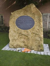 Memorial plaque to Harry Patch, the last fighting Tommy from the First World war who died aged 111