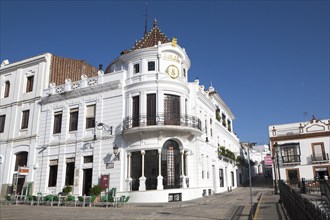 Historic Casino Arias Montano building in the town of Aracena, Sierra de Aracena, Huelva province,