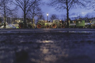 Road blockades in the centre of Berlin, taken as part of the farmers' protests in Berlin, 15.01