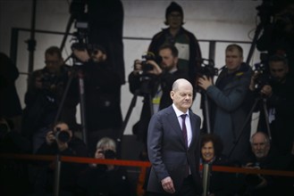 Olaf Scholz (SPD), Federal Chancellor, photographed in the protocol courtyard of the Federal