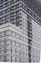 Construction site, at the Cologne Trade Fair Centre, new construction of a high-rise office