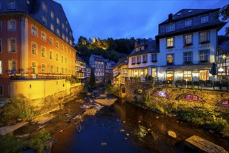 The town of Monschau, in the Eifel, on the river Rur, the Red House, North Rhine-Westphalia,