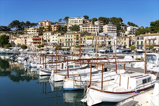 Coastal town of Port de Sóller in the north-west of the island, near Alconàsser, Serra de