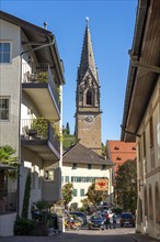 The village of Tramin on the wine route, in South Tyrol, wine-growing region of Gewürztraminer,