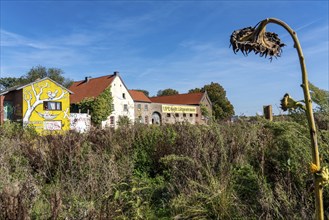 The village of Lützerath at the Garzweiler II open-cast lignite mine, the last buildings of the