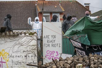 Beginning of the eviction of the Lützerath hamlet, camp of climate activists and squatters, at the