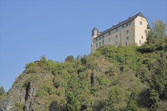 Schadeck Castle built in 1288, Runkel, Westerwald, Taunus, Hesse, Germany, Europe