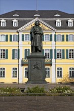 The Beethoven Monument commemorates the famous composer Ludwig van Beethoven on Münsterplatz, Bonn,