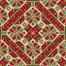 Traditional Bulgarian embroidery vector pattern