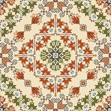 Traditional Bulgarian embroidery vector pattern