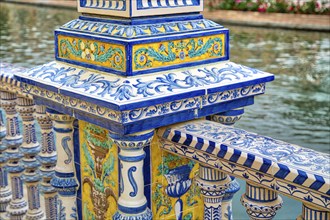 Plaza de Espana, Seville, Architectural details and ornaments