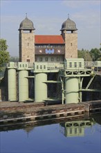 Old shaft lock, Henrichenburg boat lift, Waltrop lock park, Route of Industrial Heritage, North