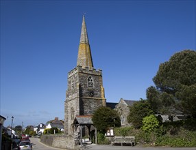 St Gerrans parish church, Roseland Peninsula, Cornwall, England, UK