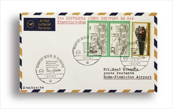 First flight letter, first flight cover, Lufthansa first flight LH646 with Boeing 747 from