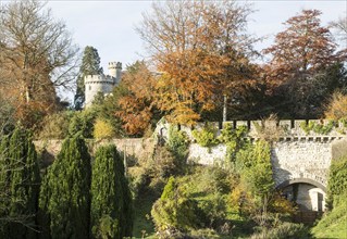 Towers, turrets and walls of Devizes castle, Devizes, Wiltshire, England, UK