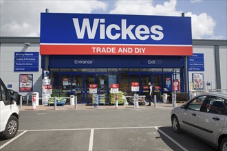 Wickes trade and DIY store entrance, Ipswich, Suffolk, England, United Kingdom, Europe