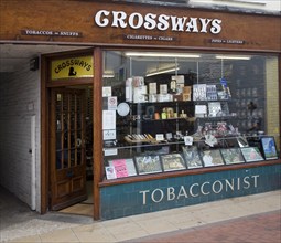 Crossways traditional tobacconist shop in Cromer, Norfolk, England, United Kingdom, Europe