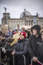 150, 000 people gather around the Bundestag in Berlin to build a human wall against the shift to