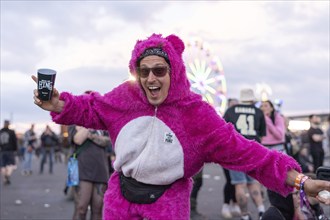 Adenau, Germany, 8 June 2024: Fans at the Rock am Ring Festival. The festival takes place at the