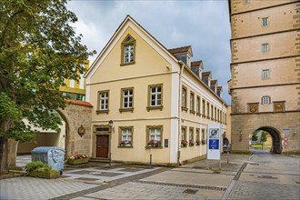 Hohnstrasse and Hohntor in Bad Neustadt an der Saale in Bavaria, Germany, Europe