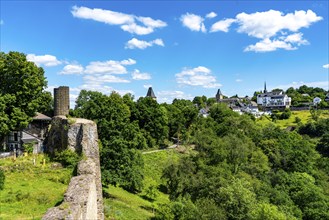 The hilltop castle of Blankenberg, near Hennef, above the Siegschleife near the district of