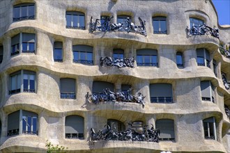 Casa Mila, La Pedrera, Barcelona, Catalonia, Spain, Europe