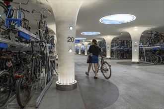 New bicycle car park at Amsterdam Central station, Stationsplein, space for around 7000 bicycles,