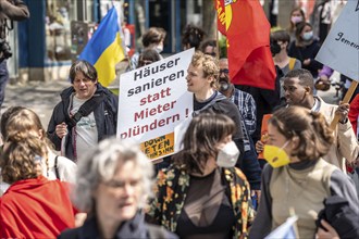 Demonstration against property companies such as Vonovia and others, against rent increases, for