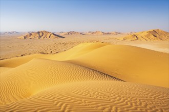 Sand dunes in the Rub Al Khali desert, the world's largest sand desert, Empty Quarter, Oman, Asia