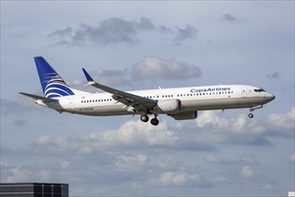 A Boeing 737 MAX 9 aircraft of Copa Airlines with the registration HP-9919CMP at Miami Airport,