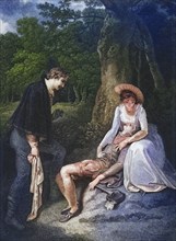 As you like it. Act IV. Scene III: The forest. Rosalind, Celia and Oliver. From the Boydell