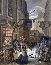 Times of the Day Night From the original picture by Hogarth from The Works of Hogarth published