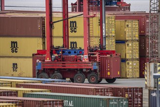 Container terminal in the seaport of Bremerhaven, Eurogate Container Terminal with almost 50