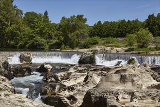 The cascades of Sautadet consist of limestone cliffs and are crossed by the river Cèze in La