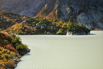 Swiss Alps in autumn, Grimselsee, Bern, Switzerland, Europe