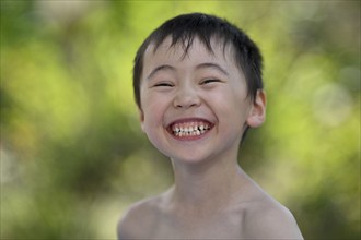 Child, boy, 5 years, portrait, multiethnic, laughs, joy, joie de vivre, Stuttgart,