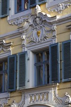 House facade, window shutters, Bamberg, Lower Franconia, Bavaria, Germany, Europe