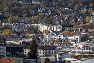 Panoramic view over Wuppertal, to the north, district Elberfeld West, view over the northern city