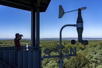 Fire watch tower on the Rennberg, near Flaesheim, Haltern am See, in the Haard forest area, one of