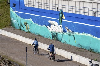 Stormwater overflow basin on Osterfelder Straße in Oberhausen, on the Rhine-Herne Canal and the