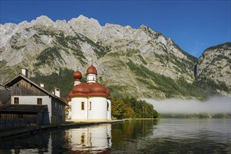 Church of St Bartholomä, Königssee, Schönau, Berchtesgaden National Park, Berchtesgadener Land,