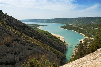 Lac de Sainte-Croix, Verdon Gorge, Gorges du Verdon, Verdon Regional nature park Park, Provence,