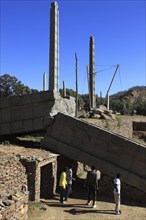 Tigray region, in the stele park of Axum, Aksum, ancient cemetery of the Axumite kings, Ethiopia,