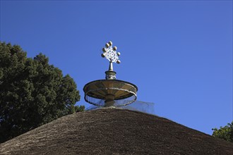 Ahamra region, Azoa Maryam round church on the Zeghie peninsula in Lake Tana, Lake Tsana or Lake