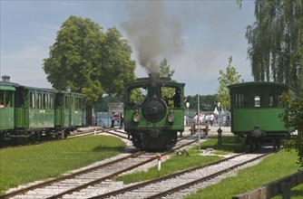 Europe, Germany, Bavaria, Chiemsee, Chiemgau, Prien-Stock, Chiemseebahn, narrow-gauge railway,