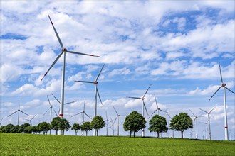 Wind farm near Marsberg, Nordex wind turbines, Baumallee, Hochsauerlandkreis, North