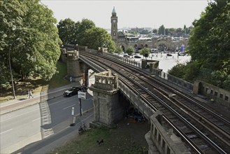 Europe, Germany, Hanseatic City of Hamburg, underground at the harbour, Landungsbrücken station,