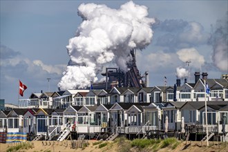 The Tata Steel steel and smelting works in IJmuiden, Velsen, North Holland, Netherlands, largest