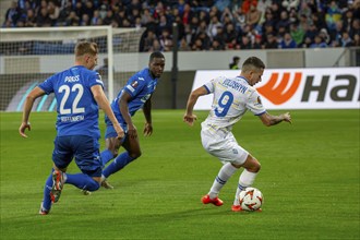 Football UEFA Europa League, 2024/25 season, matchday 2: TSG Hoffenheim v Dynamo Kyiv. On the ball: