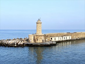 Harbour entrance, Livorno, Florence, pier head, lighthouse, Florence, Italy, Europe